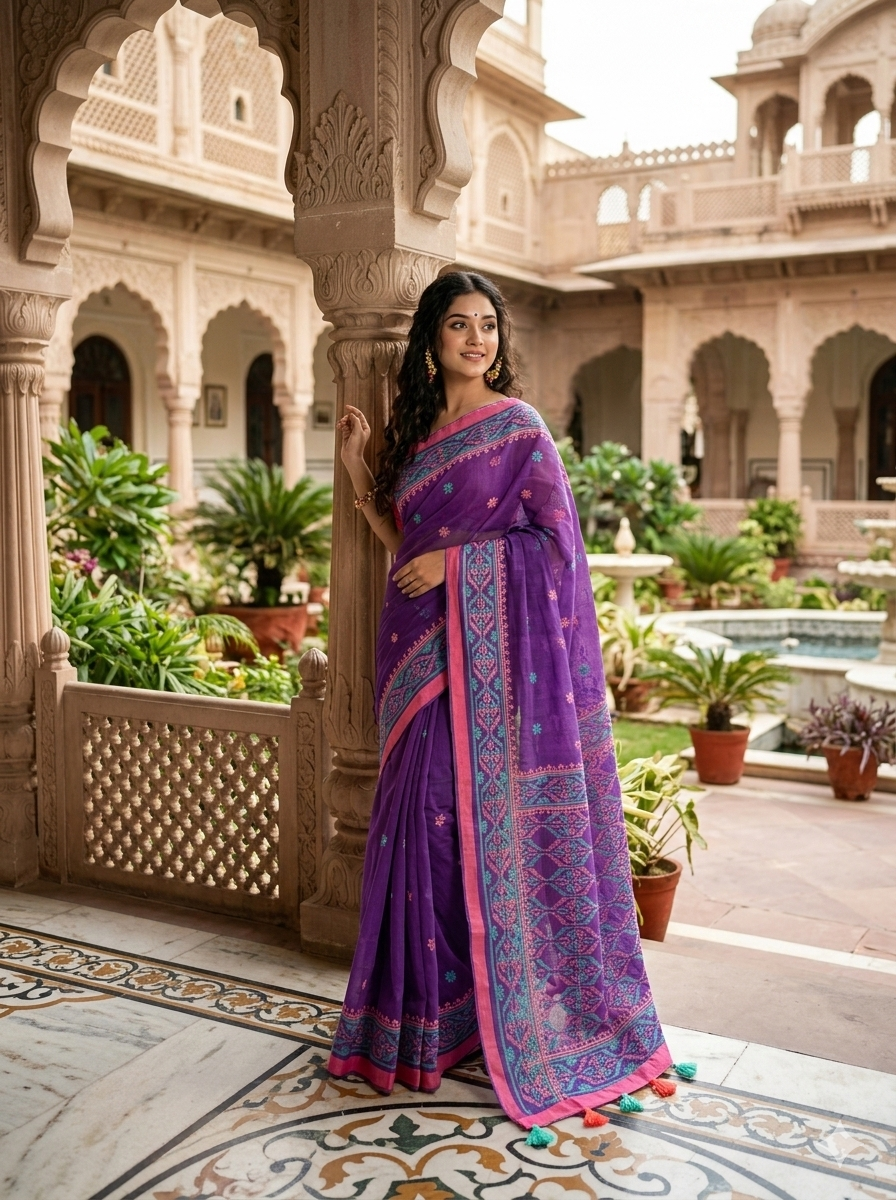 Embroidery Saree