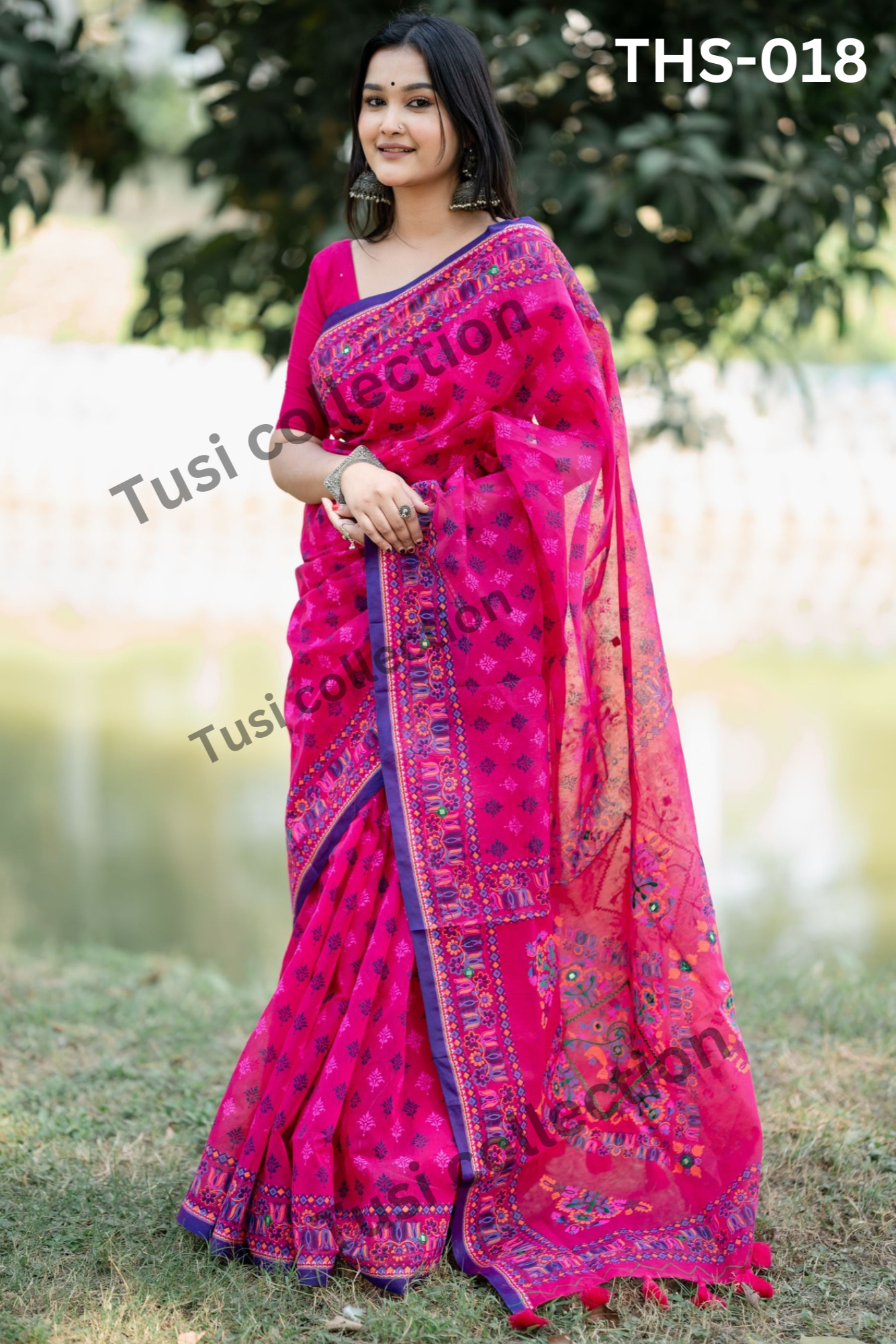 প্রিমিয়াম হাফসিল্ক বুটিক শাড়ি
