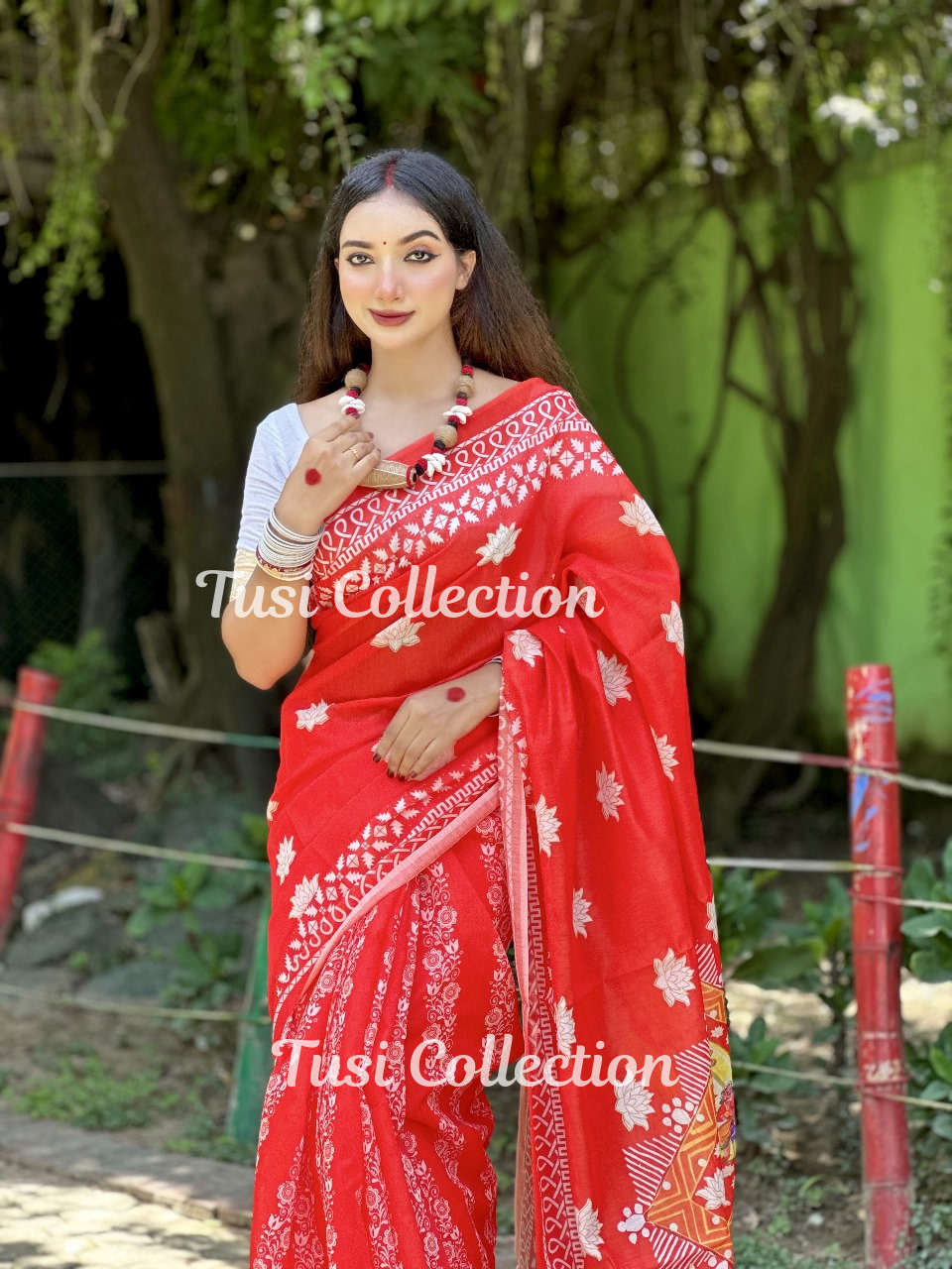 Semi Moslin Silk Saree