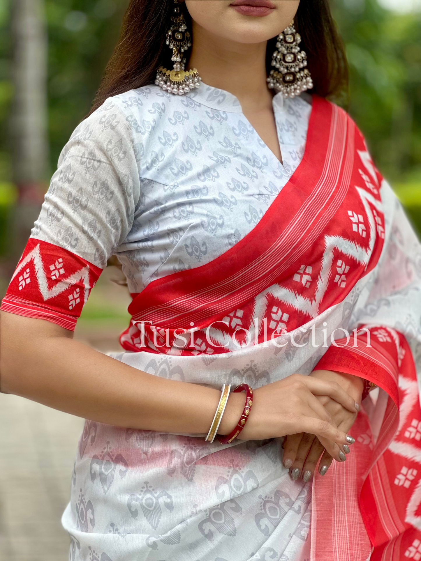 Semi Moslin Silk Saree