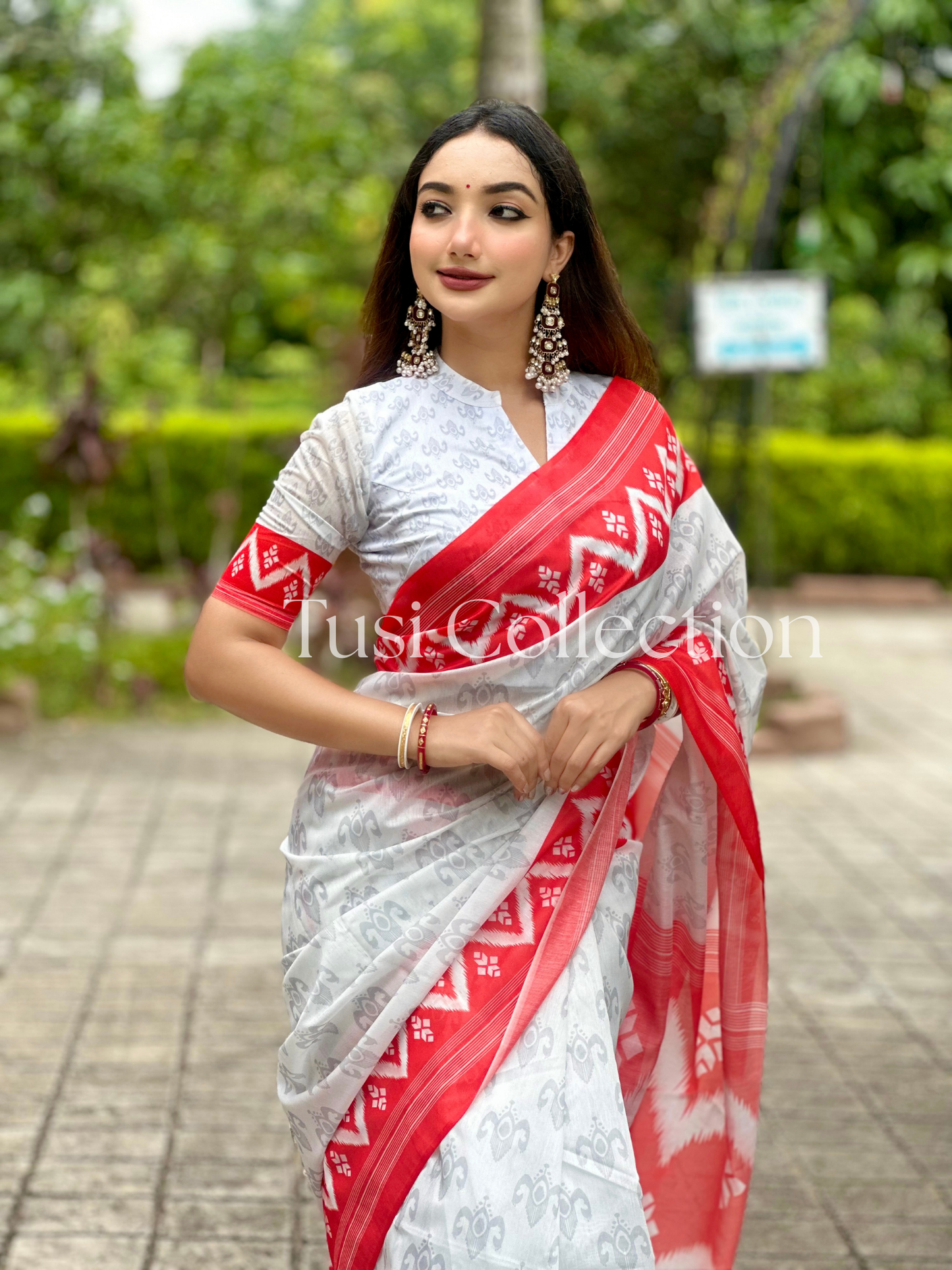 Semi Moslin Silk Saree