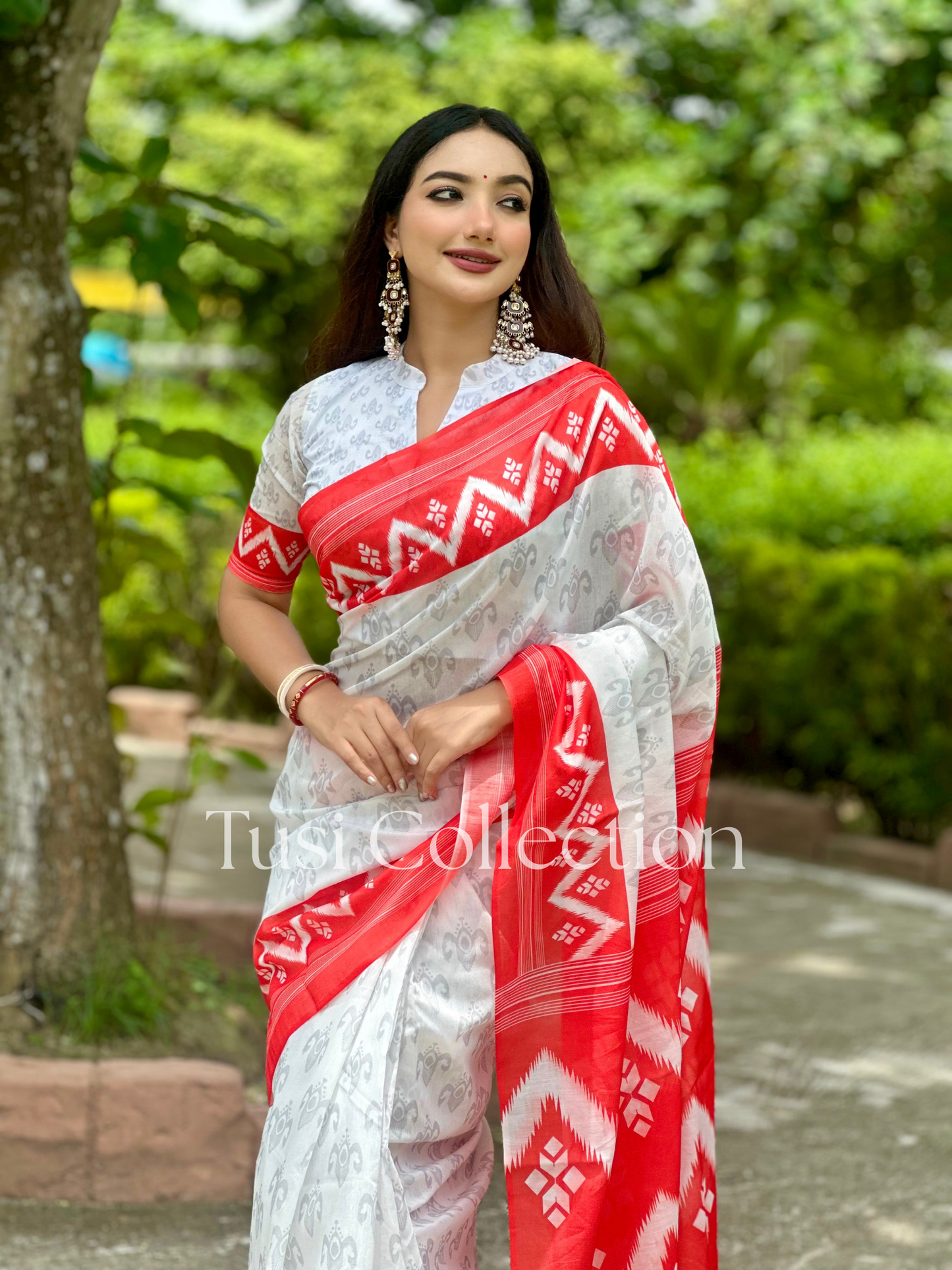 Semi Moslin Silk Saree