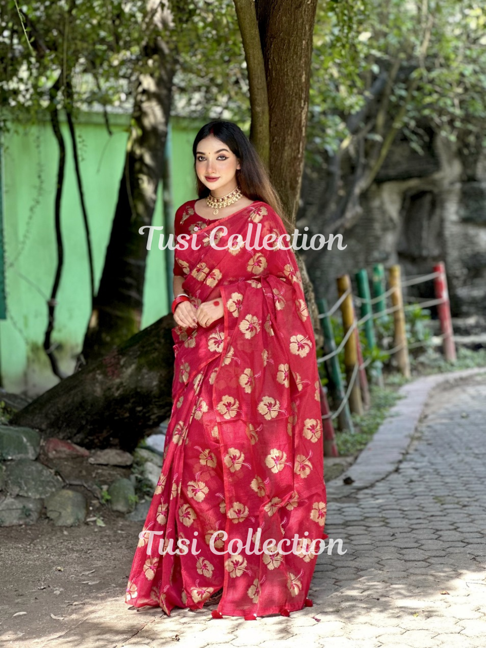 Semi Moslin Silk Saree