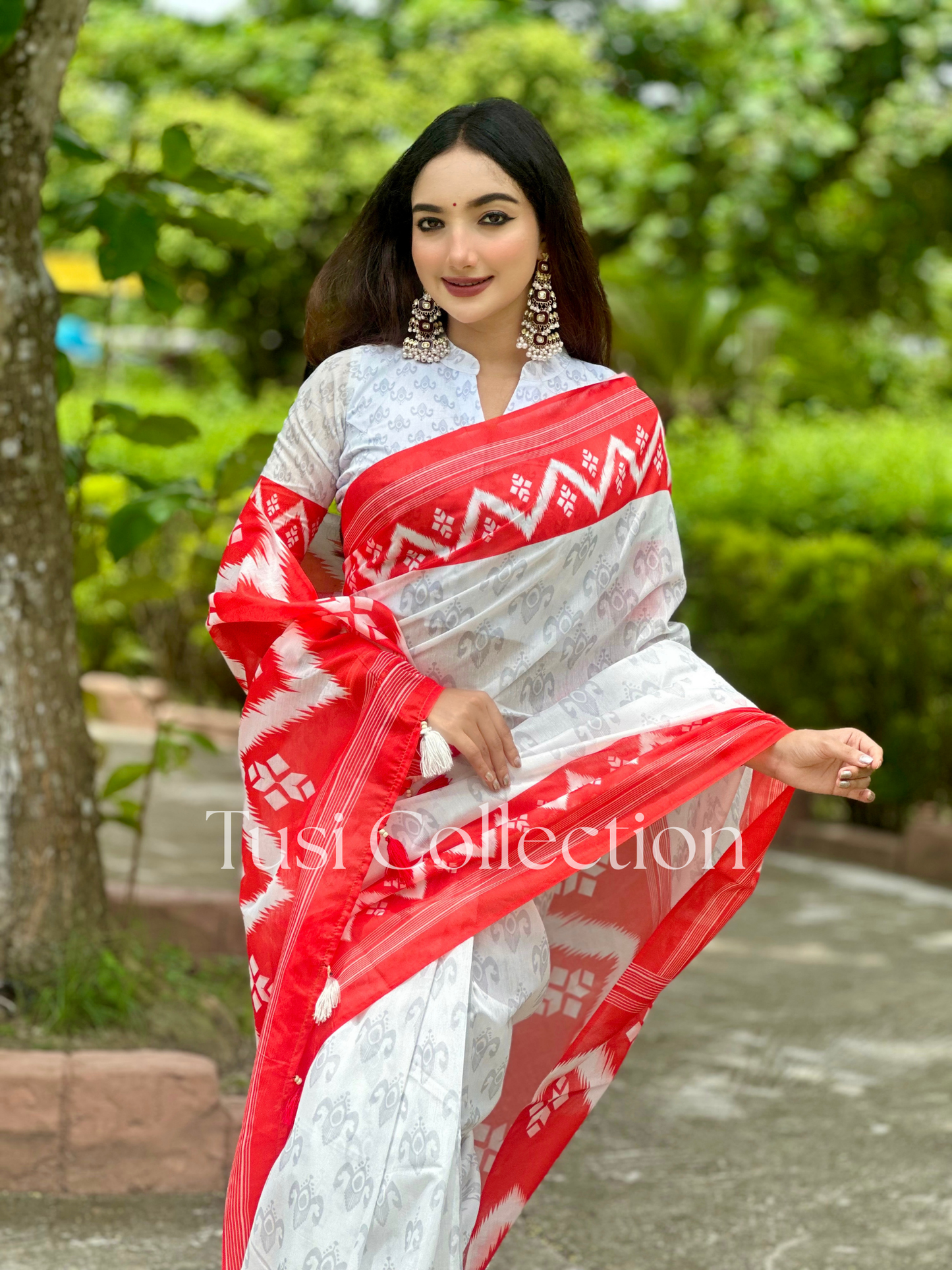 Semi Moslin Silk Saree