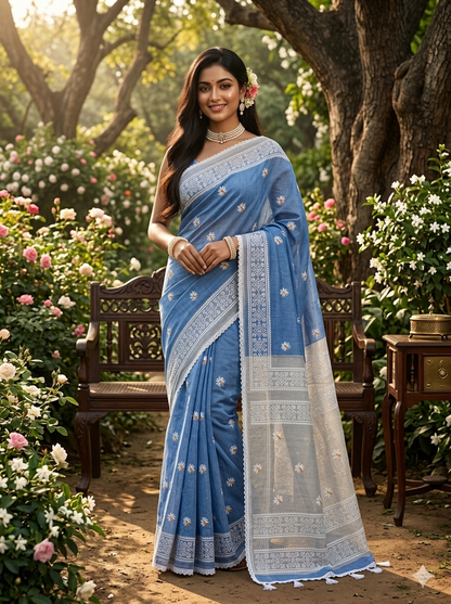 টাংগাইলের প্রিমিয়াম খাদি কটন শাড়ি
