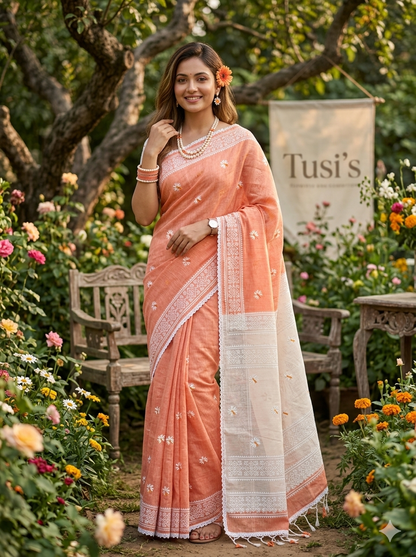 টাংগাইলের প্রিমিয়াম খাদি কটন শাড়ি