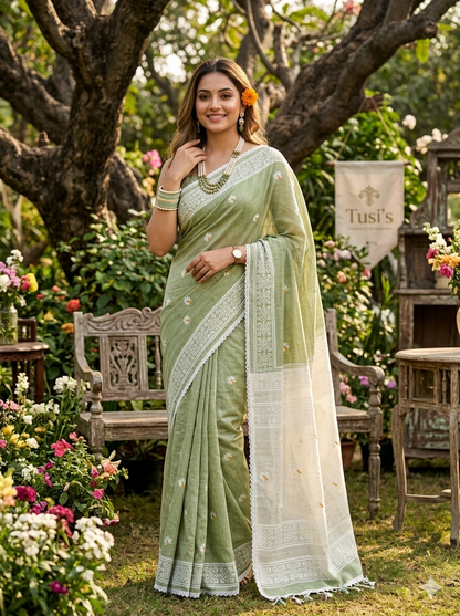 টাংগাইলের প্রিমিয়াম খাদি কটন শাড়ি