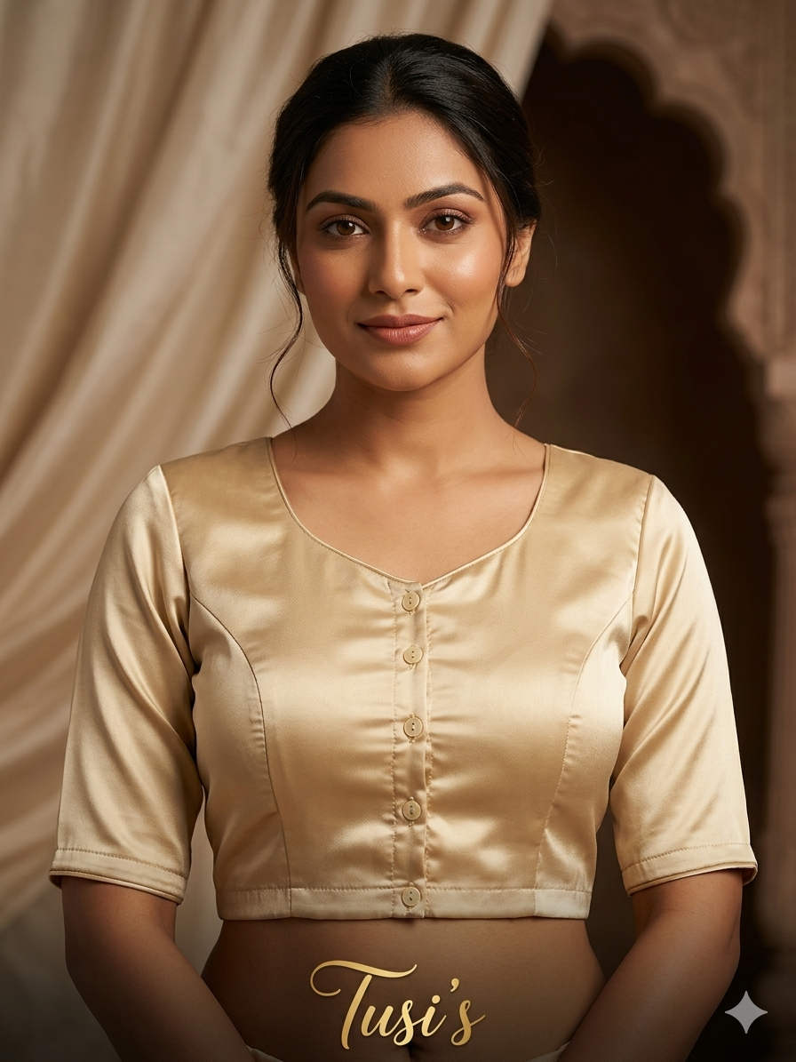 শার্টিন সিল্ক ব্লাউজ