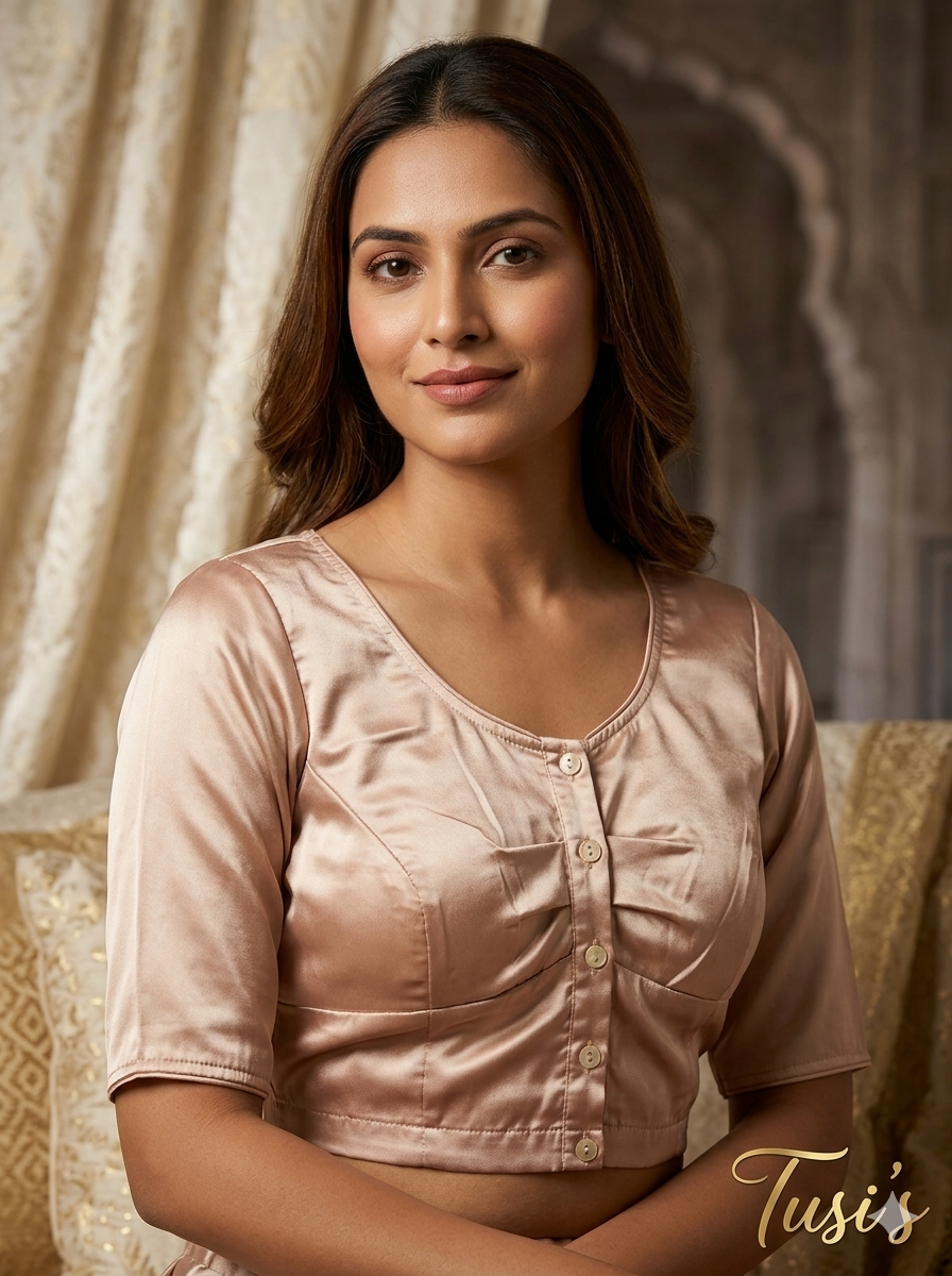 শার্টিন সিল্ক ব্লাউজ