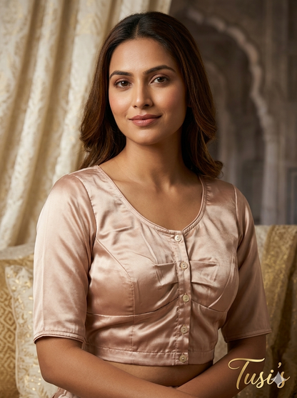 শার্টিন সিল্ক ব্লাউজ
