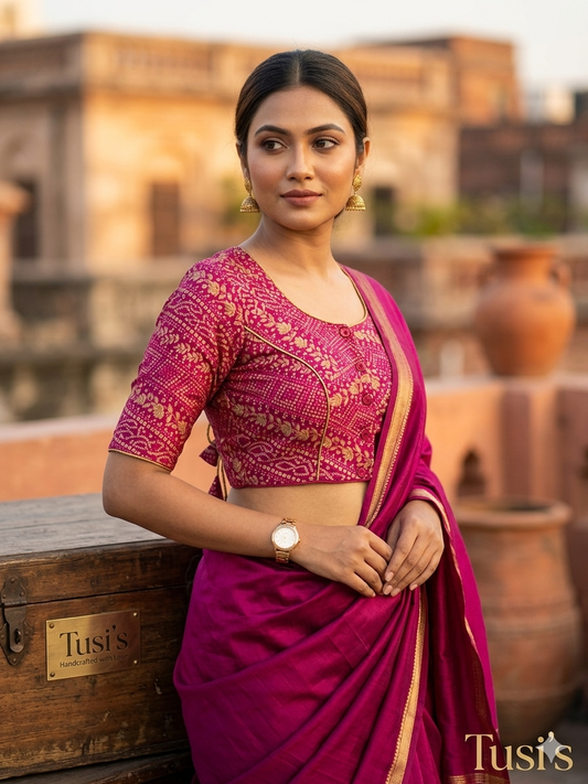 জয়পুরি সিল্কের ব্লাউজ