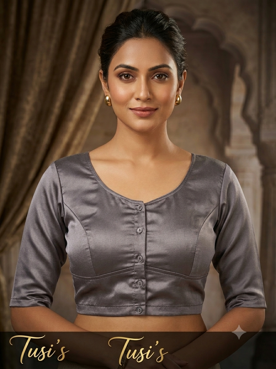 শার্টিন সিল্ক ব্লাউজ