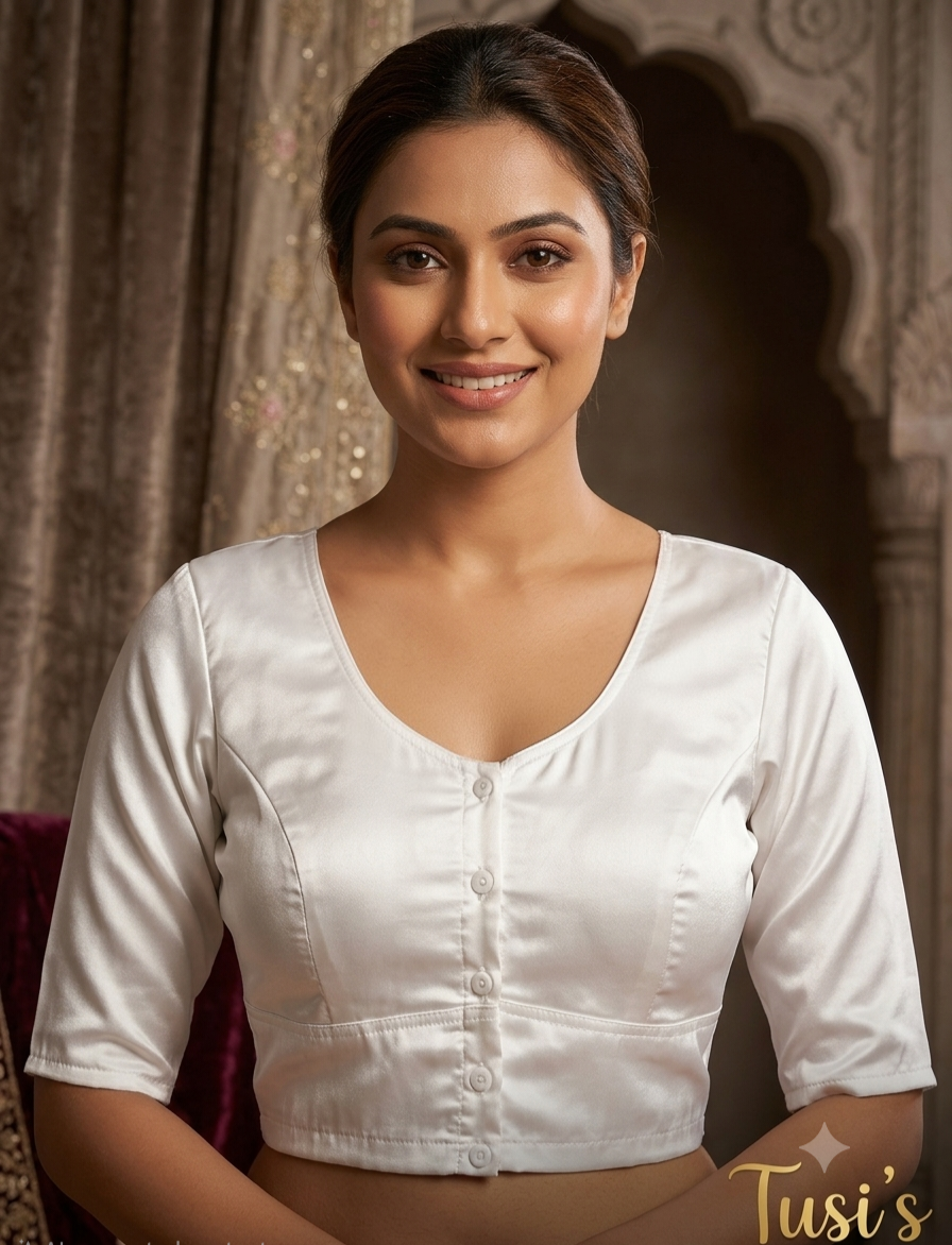 শার্টিন সিল্ক ব্লাউজ