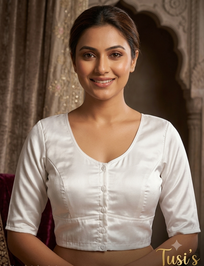 শার্টিন সিল্ক ব্লাউজ