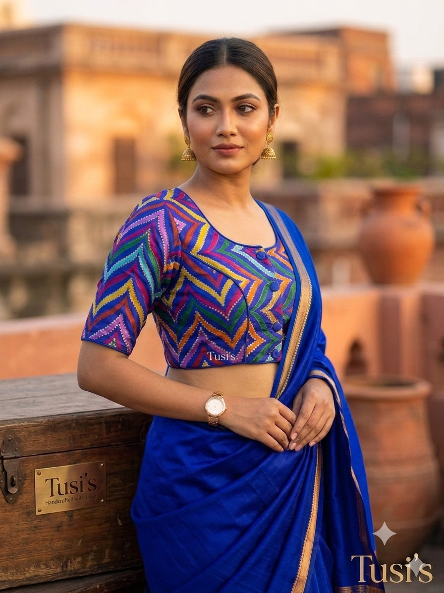 জয়পুরি সিল্কের ব্লাউজ