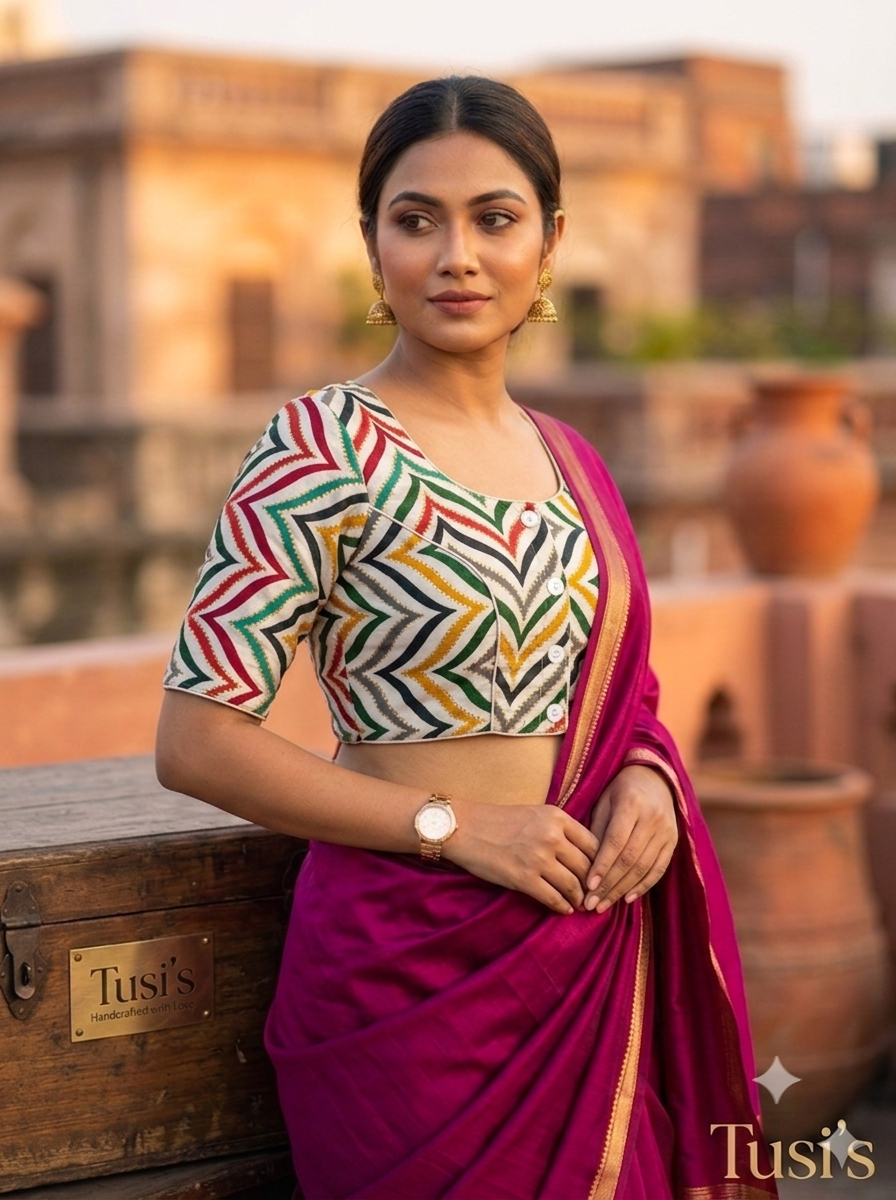 জয়পুরি সিল্কের ব্লাউজ