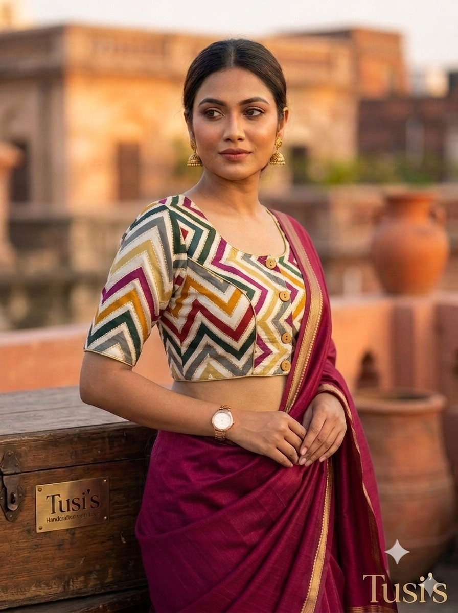 জয়পুরি সিল্কের ব্লাউজ