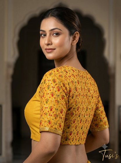 গুজরাটি সিল্কের ব্লাউজ
