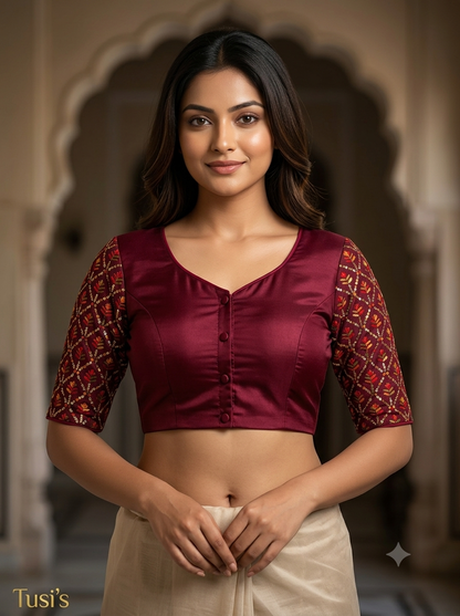 গুজরাটি সিল্কের ব্লাউজ