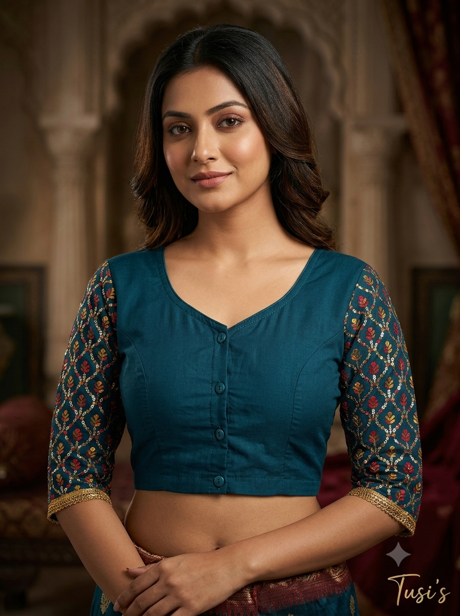 গুজরাটি সিল্কের ব্লাউজ