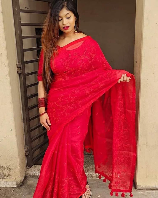 Embroidery Saree