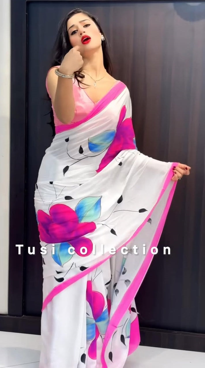 Semi Moslin Silk Saree-NS-10