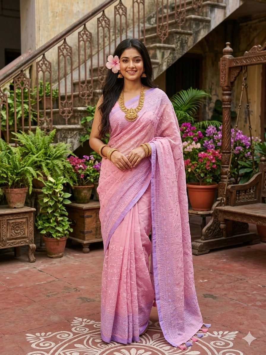 Emboridery Saree