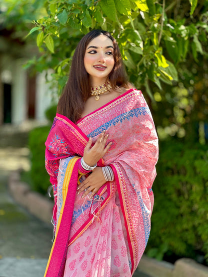 Boutique Saree-THS-baby pink