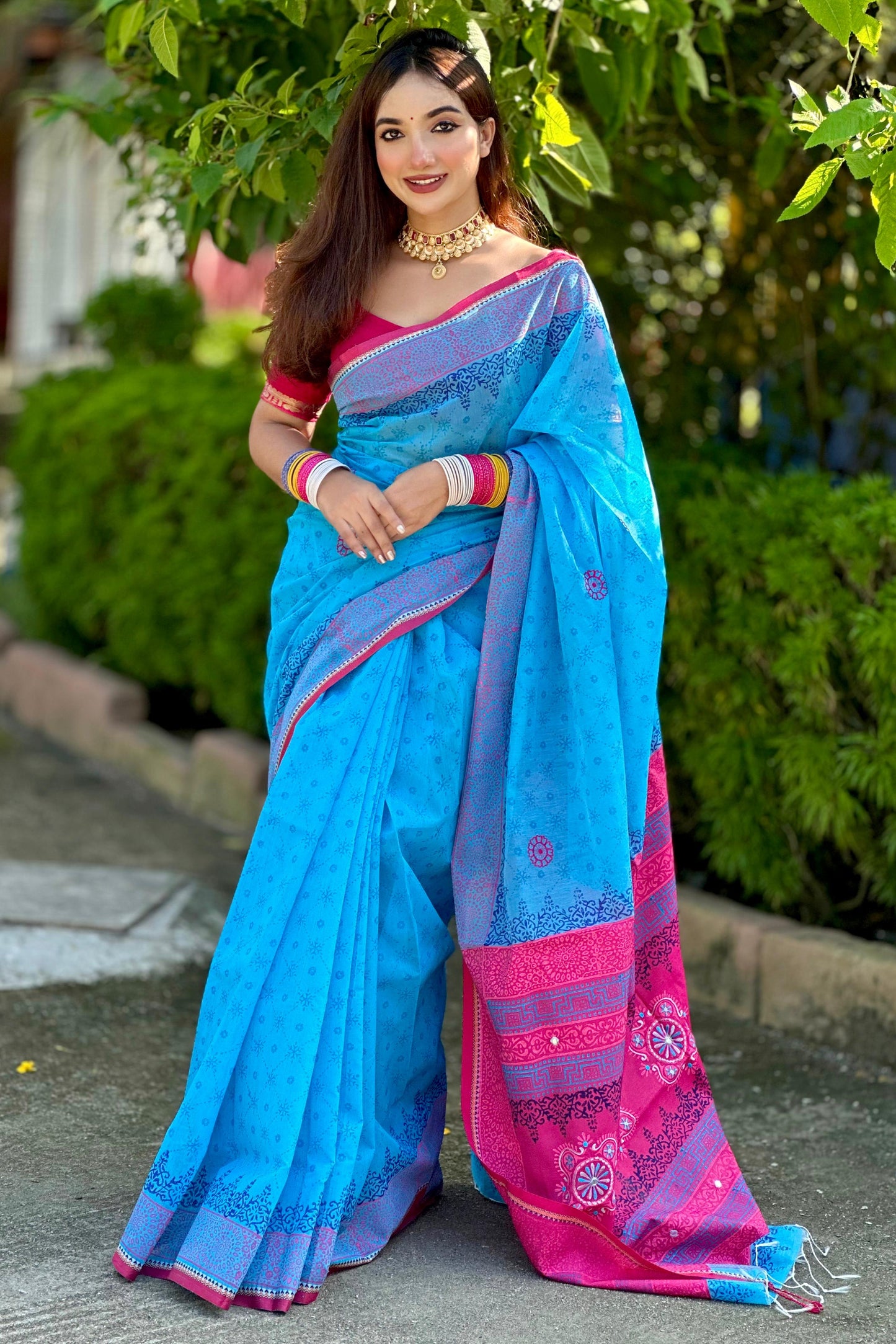 প্রিমিয়াম হাফসিল্ক বুটিক শাড়ি