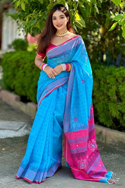 প্রিমিয়াম হাফসিল্ক বুটিক শাড়ি