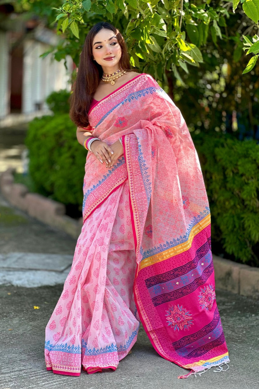 প্রিমিয়াম হাফসিল্ক বুটিক শাড়ি