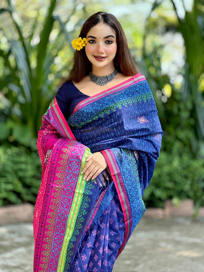 প্রিমিয়াম হাফসিল্ক বুটিক শাড়ি