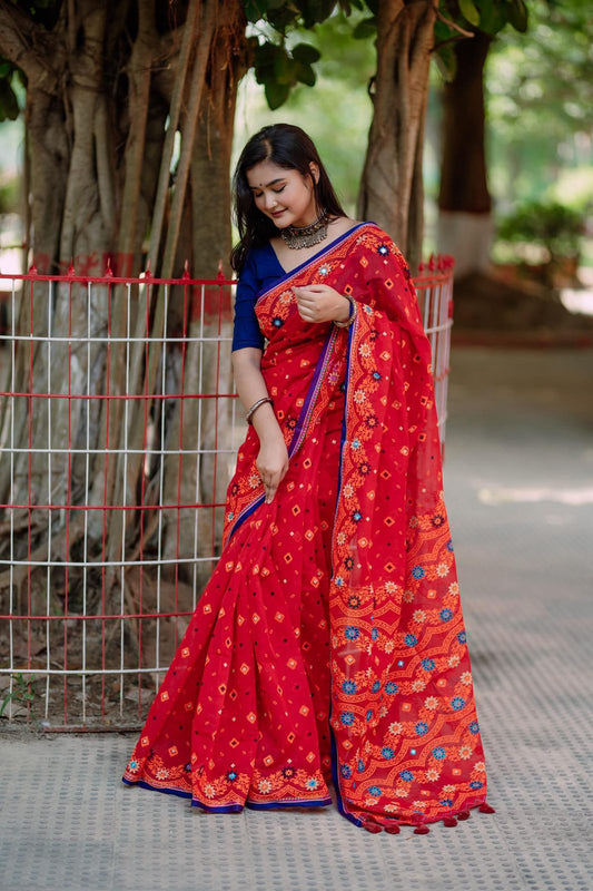প্রিমিয়াম হাফসিল্ক বুটিক শাড়ি