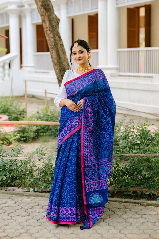 প্রিমিয়াম হাফসিল্ক বুটিক শাড়ি