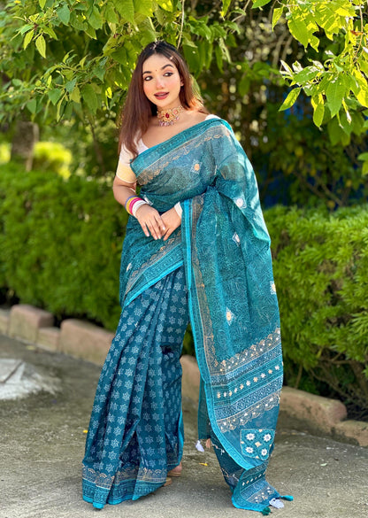 প্রিমিয়াম হাফসিল্ক বুটিক শাড়ি