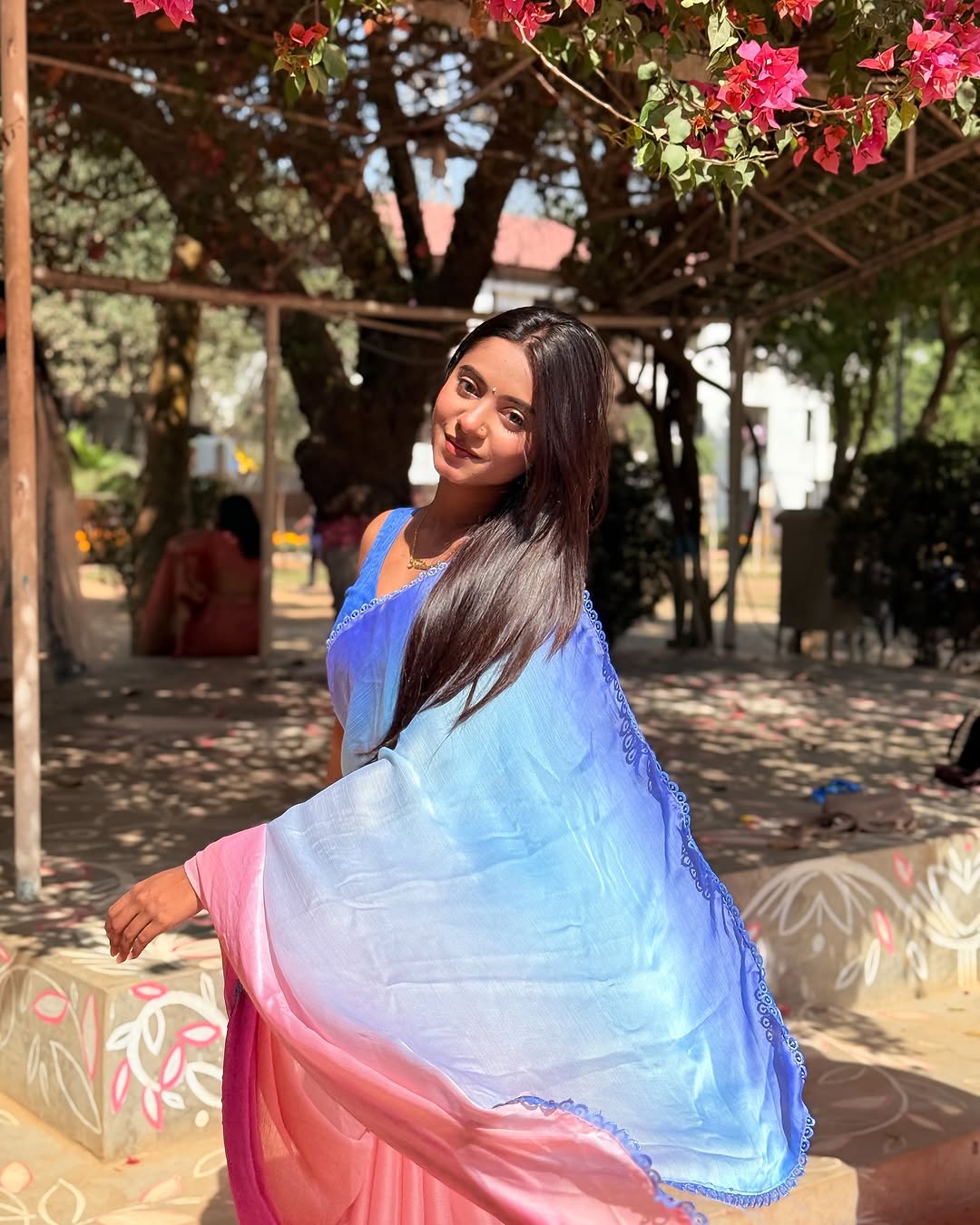 ইন্ডিয়ান প্রিমিয়াম শিফন শাড়ি