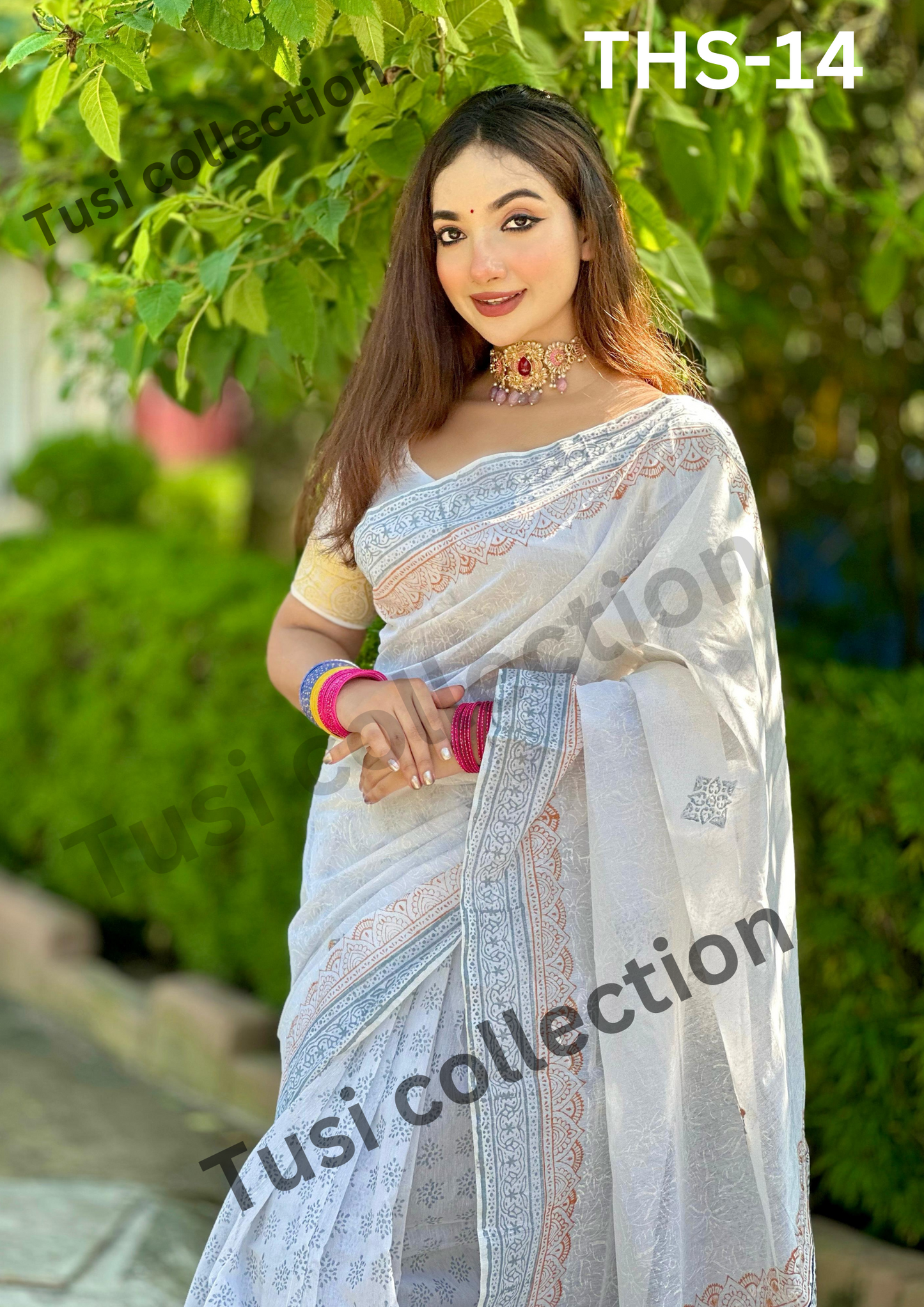 প্রিমিয়াম হাফসিল্ক বুটিক শাড়ি