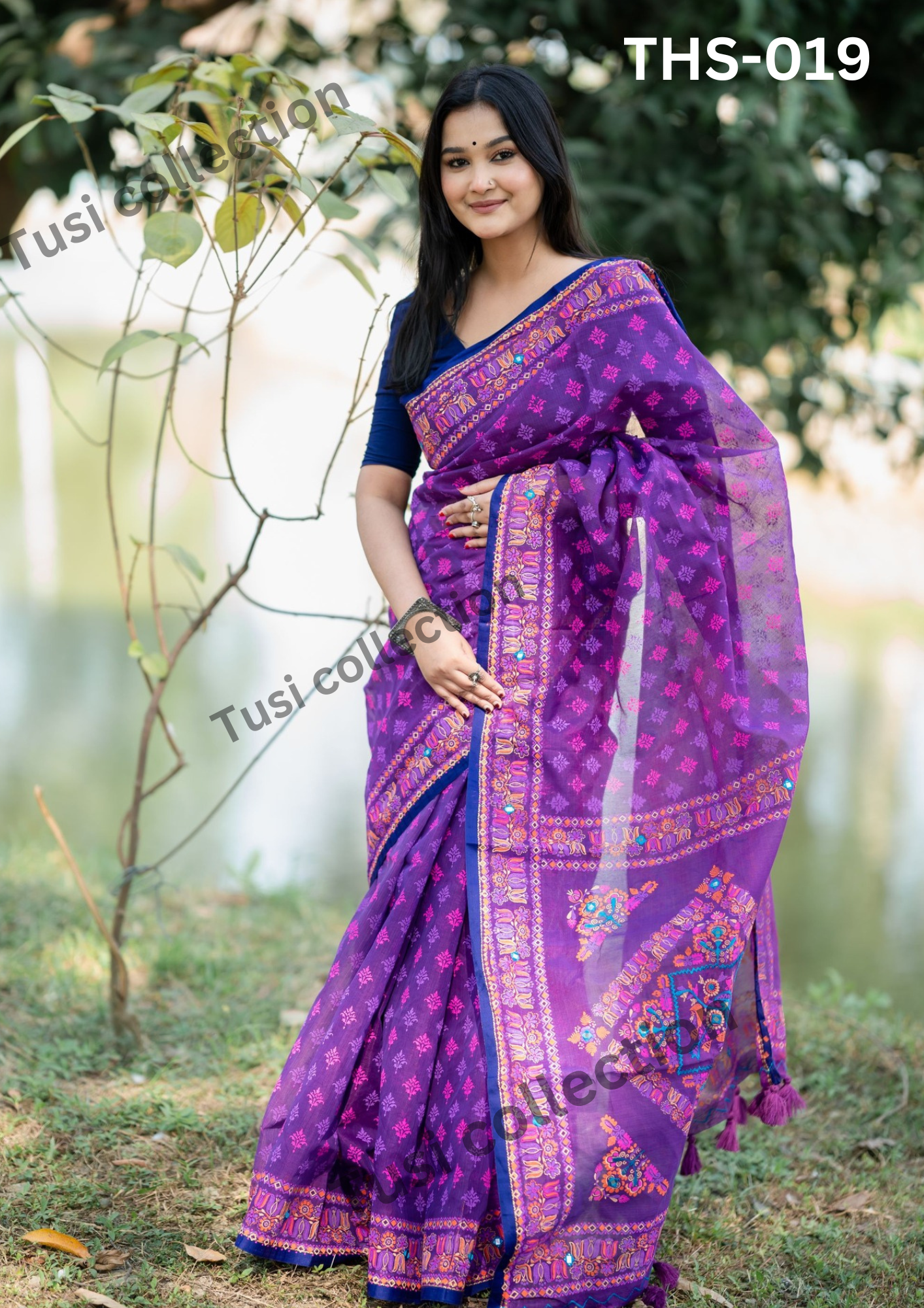 প্রিমিয়াম হাফসিল্ক বুটিক শাড়ি