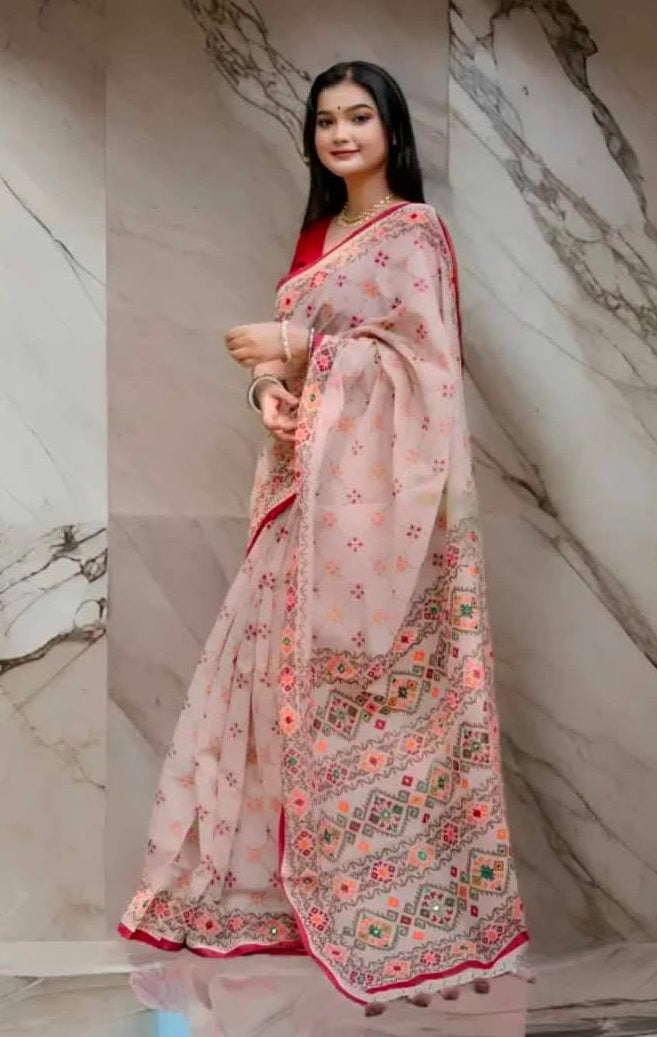প্রিমিয়াম হাফসিল্ক বুটিক শাড়ি