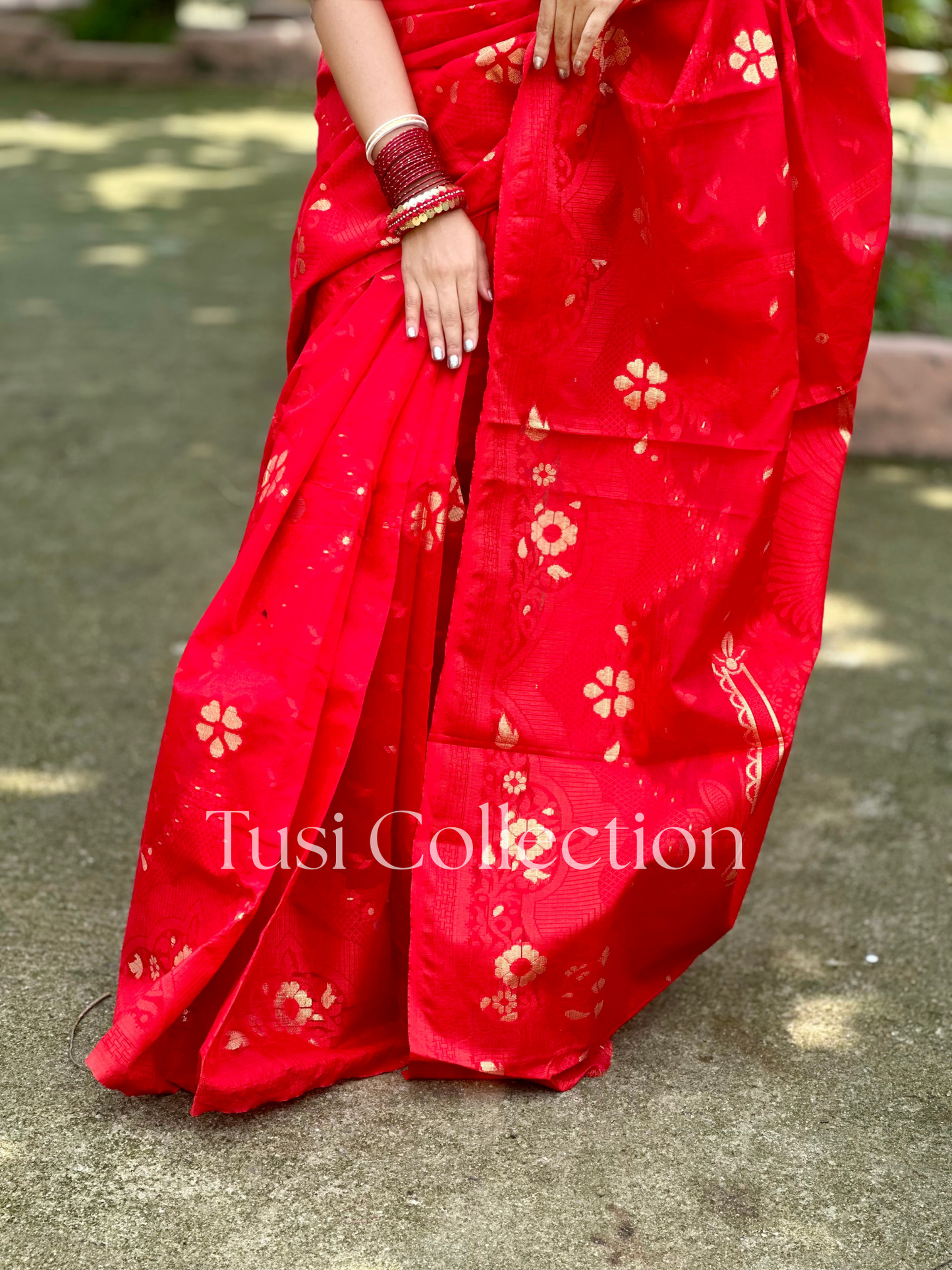 Half Silk Hand Loom Saree
