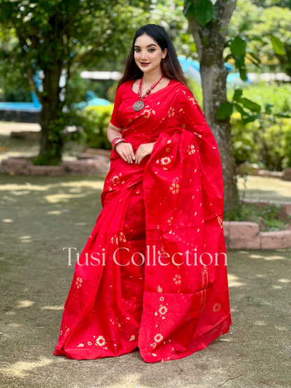 Half Silk Hand Loom Saree