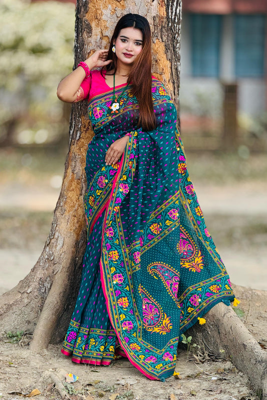 প্রিমিয়াম হাফসিল্ক বুটিক শাড়ি