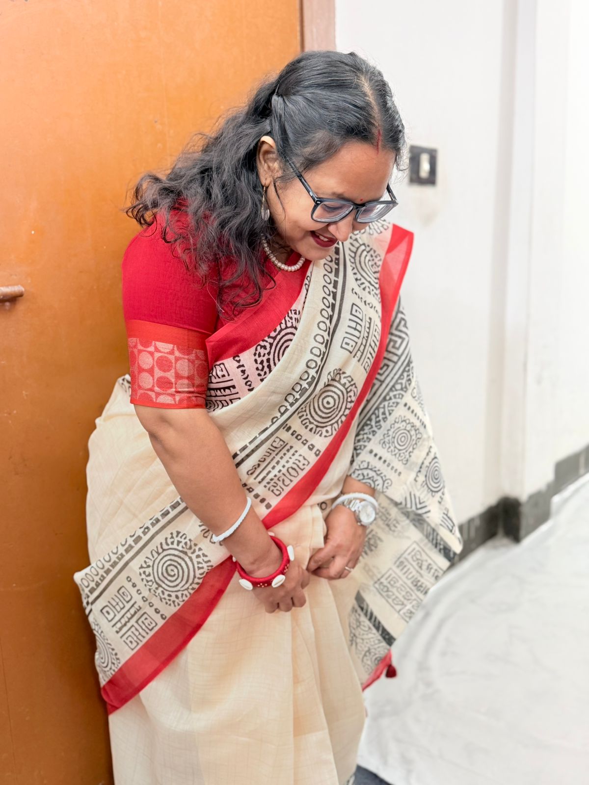 Semi Moslin Silk Saree-DG0101