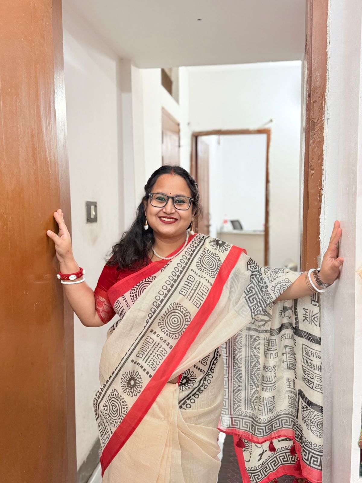 Semi Moslin Silk Saree-DG0101