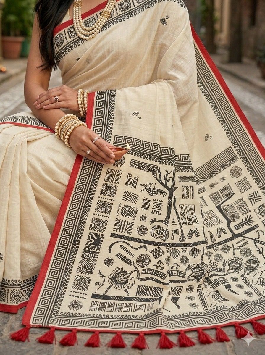Semi Moslin Silk Saree-DG0101