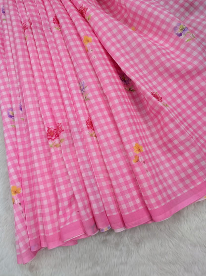 Semi mosline silk-DG-check