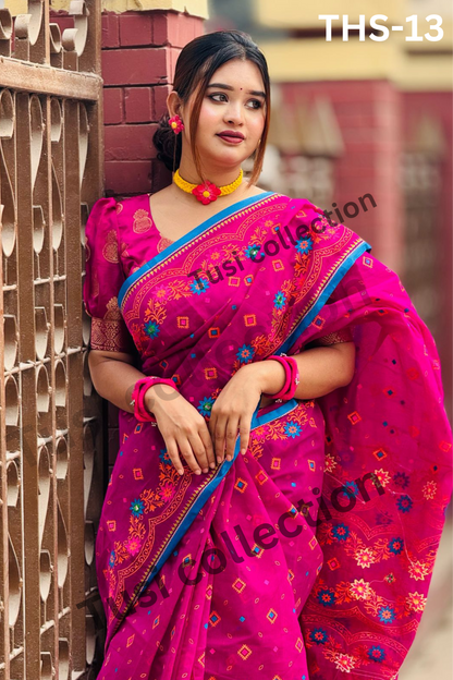 প্রিমিয়াম হাফসিল্ক বুটিক শাড়ি