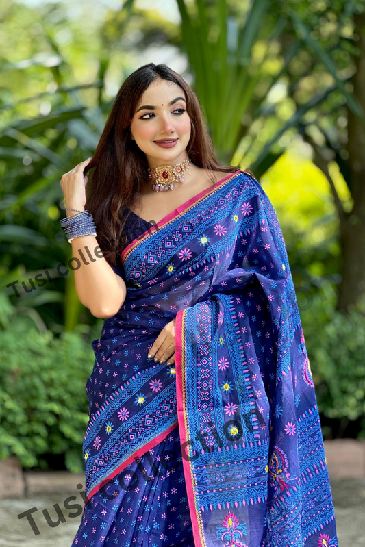 প্রিমিয়াম হাফসিল্ক বুটিক শাড়ি