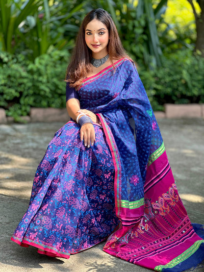 প্রিমিয়াম হাফসিল্ক বুটিক শাড়ি