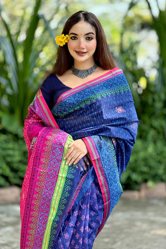 প্রিমিয়াম হাফসিল্ক বুটিক শাড়ি